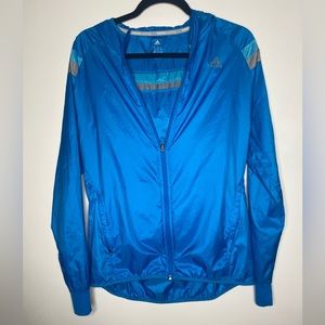Adidas Running Windbreaker Jacket woman’s Medium in Blue